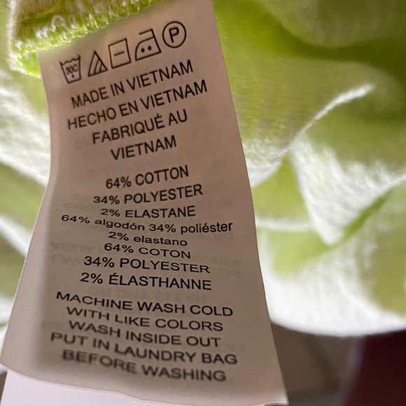 Michael Kors Light Green Short Sleeve Top with Side Tie - Picture 4 of 4